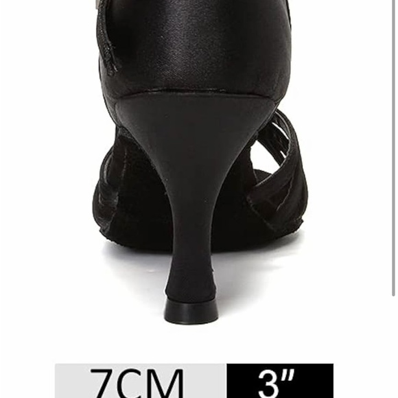 Satin Salsa Ballroom Professional Dancing Shoes - Picture 7 of 9